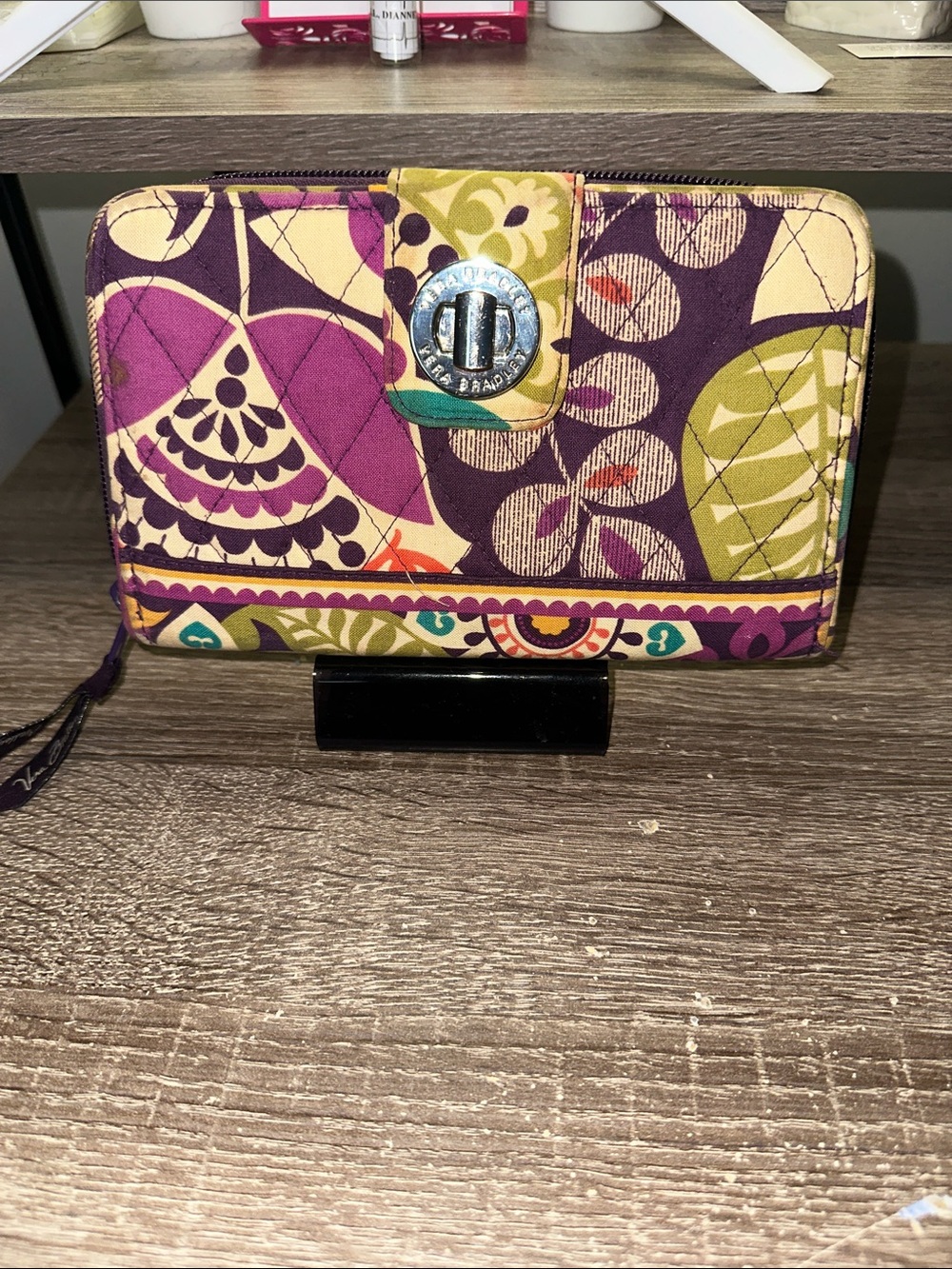Vera Bradley Multicolor Floral Quilted Zip Phone Wallet
